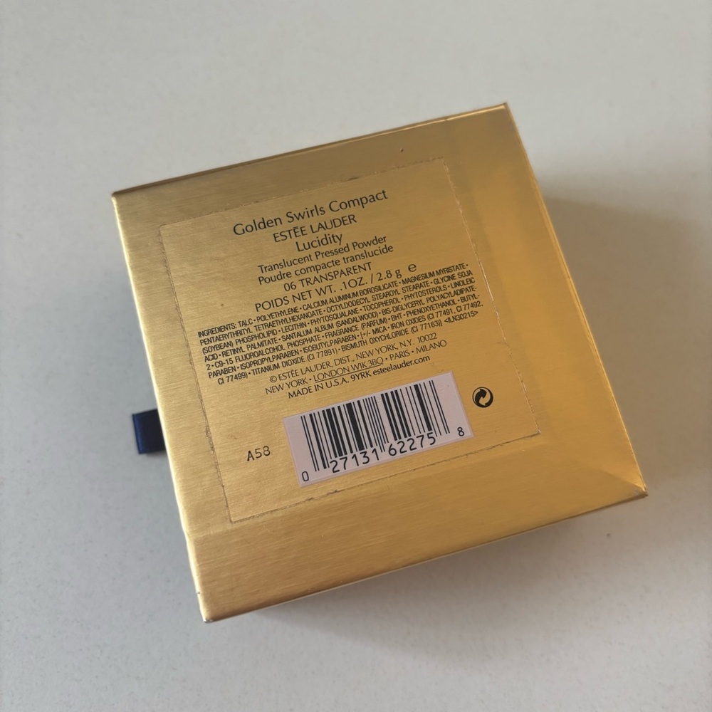 Vintage Estée Lauder Golden Swirls Compact Lucidity Translucent Pressed Powder - Picture 4 of 4